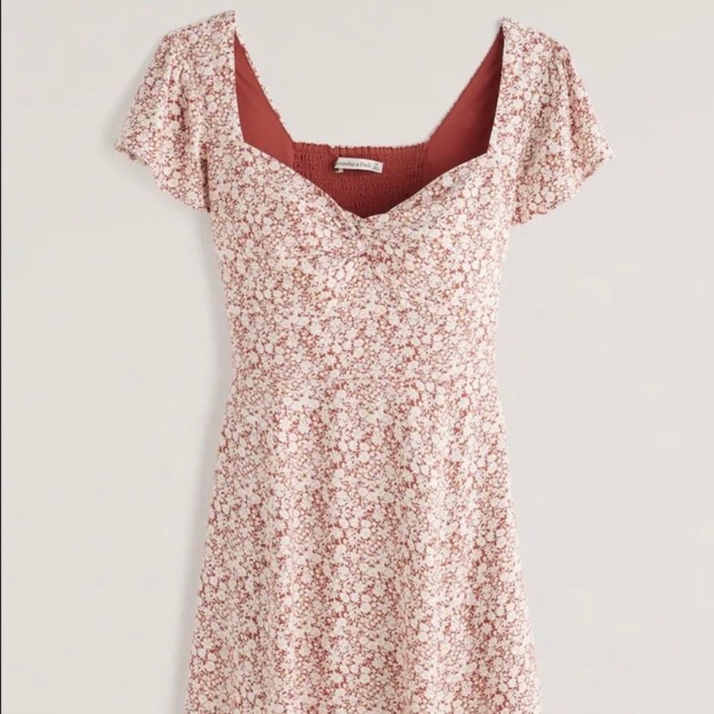 Abercrombie & Fitch Floral Mini Dress - Pink and White